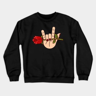 I love You in Sign Language Crewneck Sweatshirt